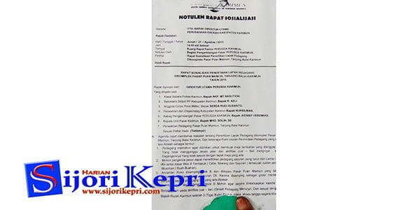 Notulen Rapat di Cabut “PERUSDA KARIMUN BUNGKAM”