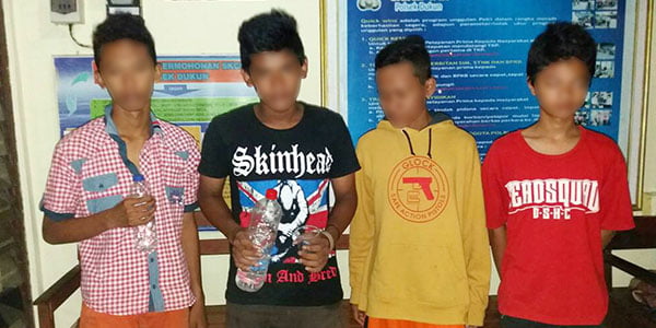 Pesta Miras, 4 Bocah “DIAMANKAN POLISI”