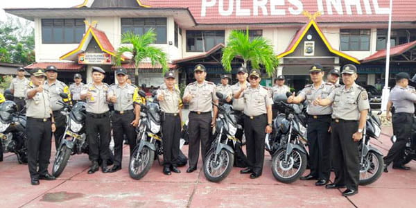 Kapolres Inhil Serahkan “17 UNIT SEPEDA MOTOR DINAS”