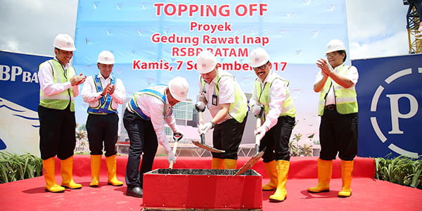 Kepala BP Batam Topping Off Pembangunan Gedung “RAWAT INAP RSBP”