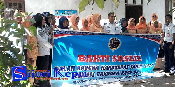 Peringati Hari Perhubungan Nasional “UPBU DABO SINGKEP ADAKAN BAKTI SOSIAL”