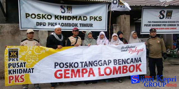 PKS Buka Posko Bantuan “KORBAN GEMPA LOMBOK”
