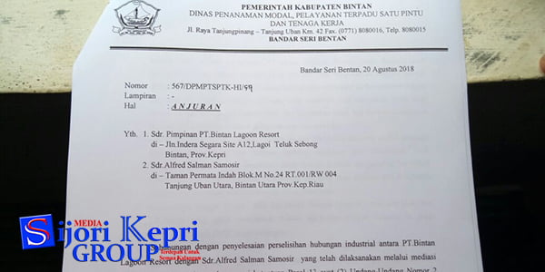 Alfred Salman Samosir Tunggu Itikad Baik “PT BINTAN LAGOON RESORT”