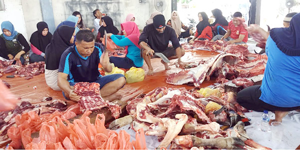 Lanal Karimun Sembelih Tujuh Hewan Korban