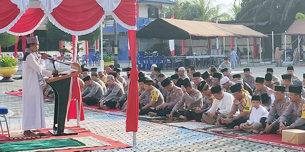 Polres Karimun Laksanakan Shalat Idul Adha