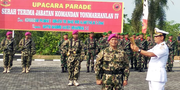 Mayor Marinir Hafied Resmi Jabat Danyonmarhanlan IV Tanjungpinang