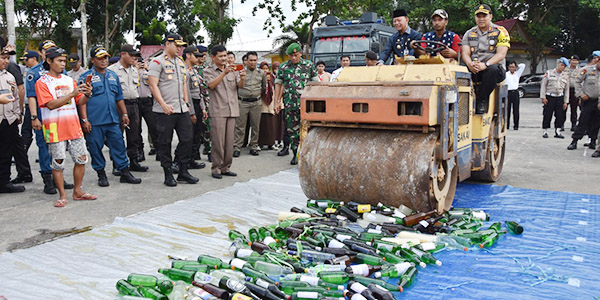Awali Operasi Lilin, Polres Tanjungpinang Musnahkan 500 KRYD