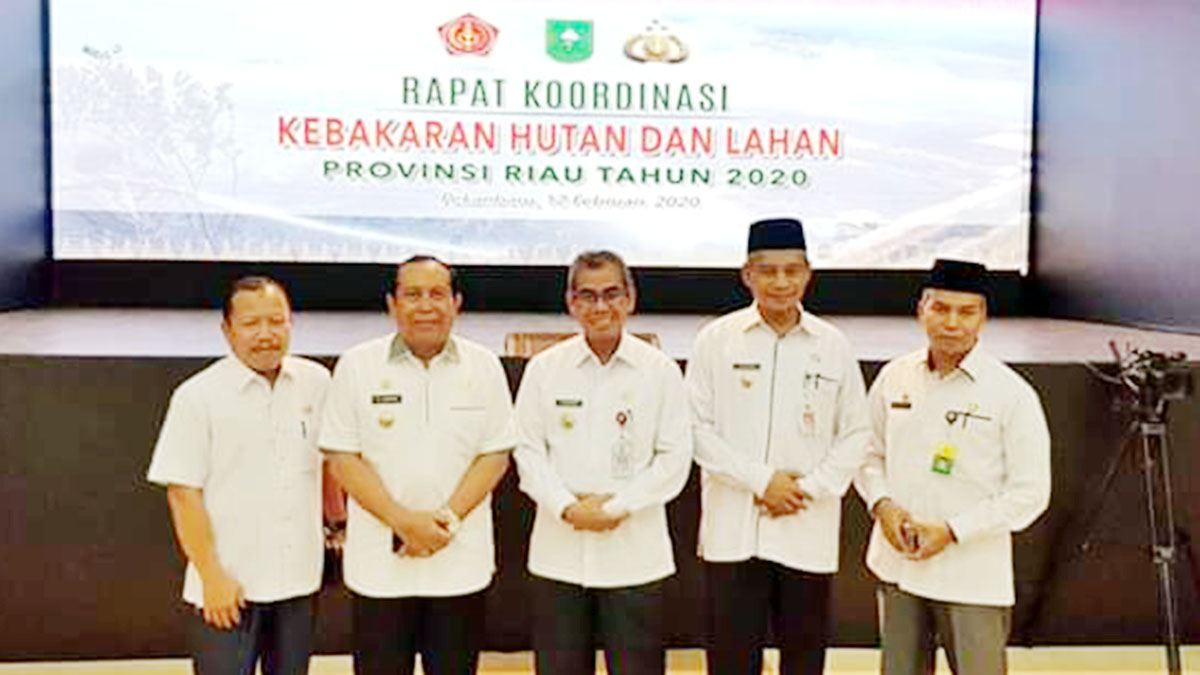 Sekda Meranti Ikuti Rakor Karhutla Bersama Kapolri dan Panglima TNI