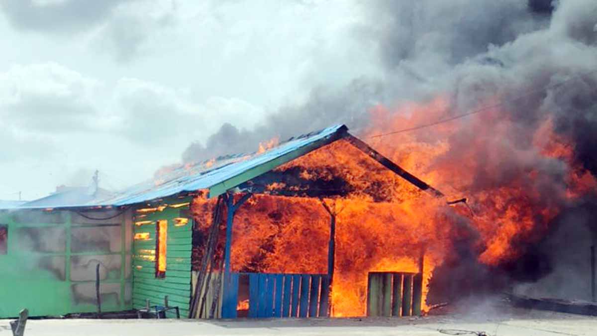 1 Unit Rumah di Teluk Keriting Terbakar, Ijazah dan Dokumen Penting Ikut Ludes