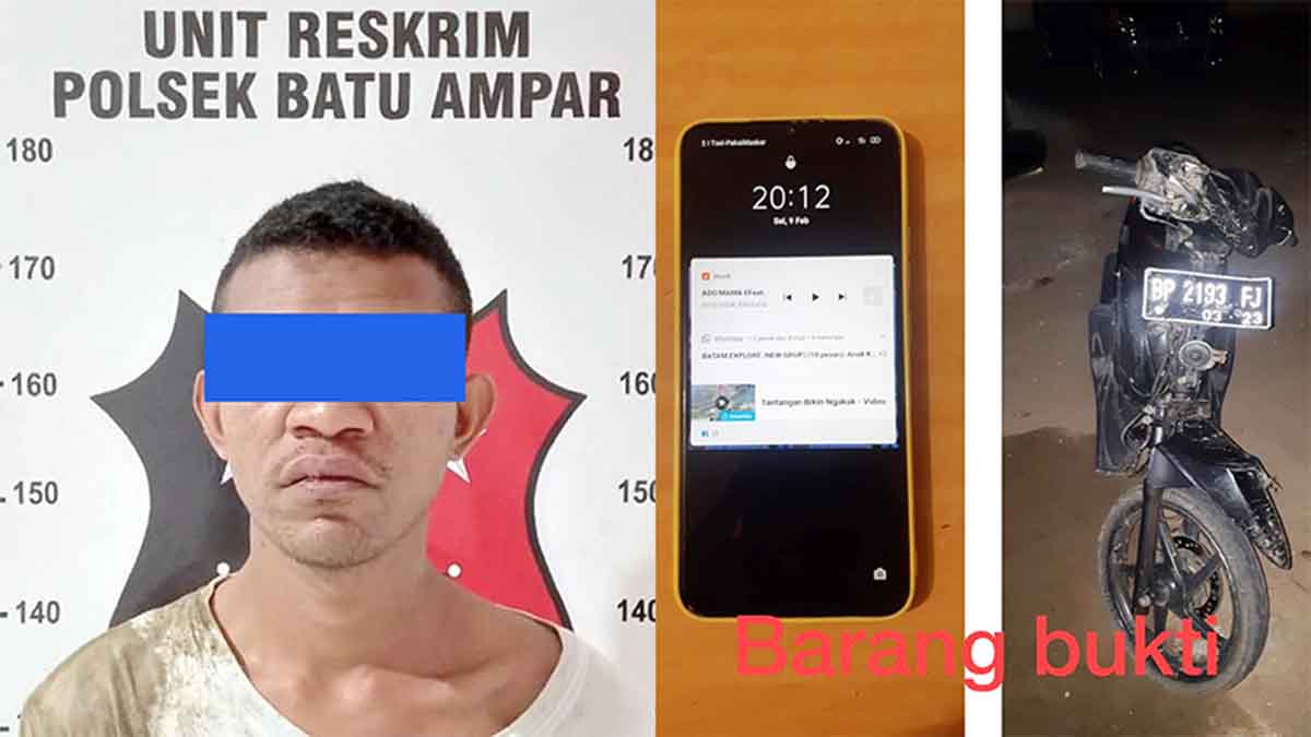 Jambret HP Milik Warga Batam, 1 Pelaku Ditangkap 1 Melarikan Diri