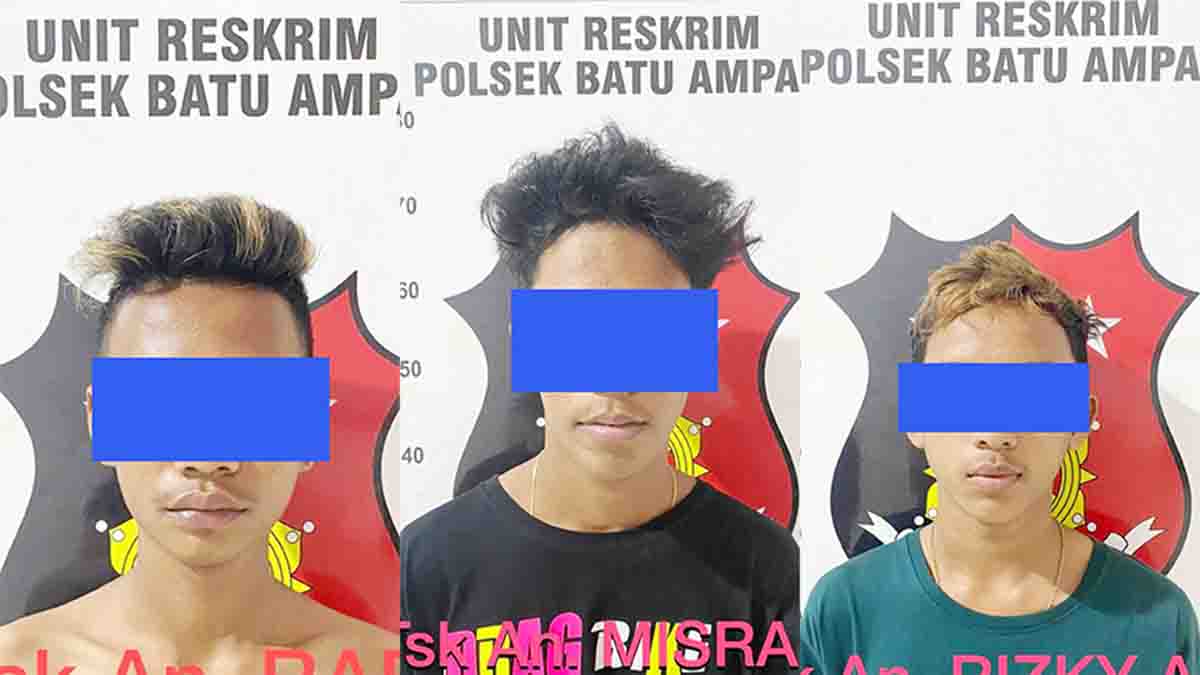 Polsek Batu Ampar Tangkap 3 Ramaja Pelaku Pencurian