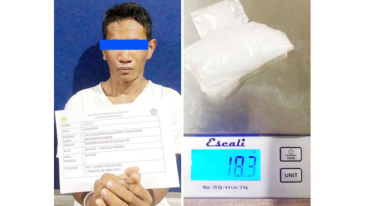 Bea Cukai Batam Ringkus Pemudik Bawa Narkotika