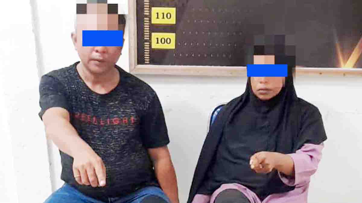 Sepasang Suami Istri Diciduk Unit Reskrim Polsek XIII Koto Kampar