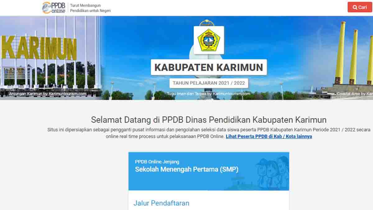 Link Pendaftaran PPDB Karimun 2021
