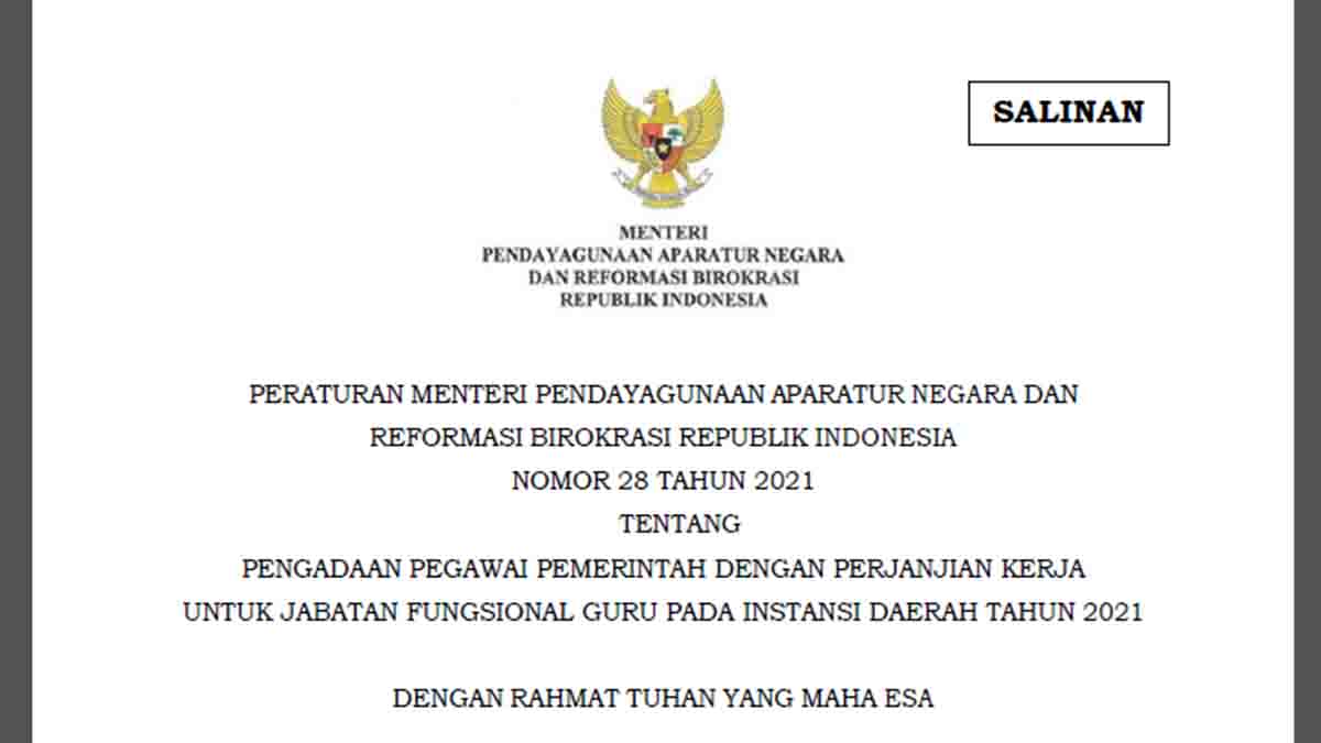 Peraturan Menpan No 28 Tahun 2021 (PDF)