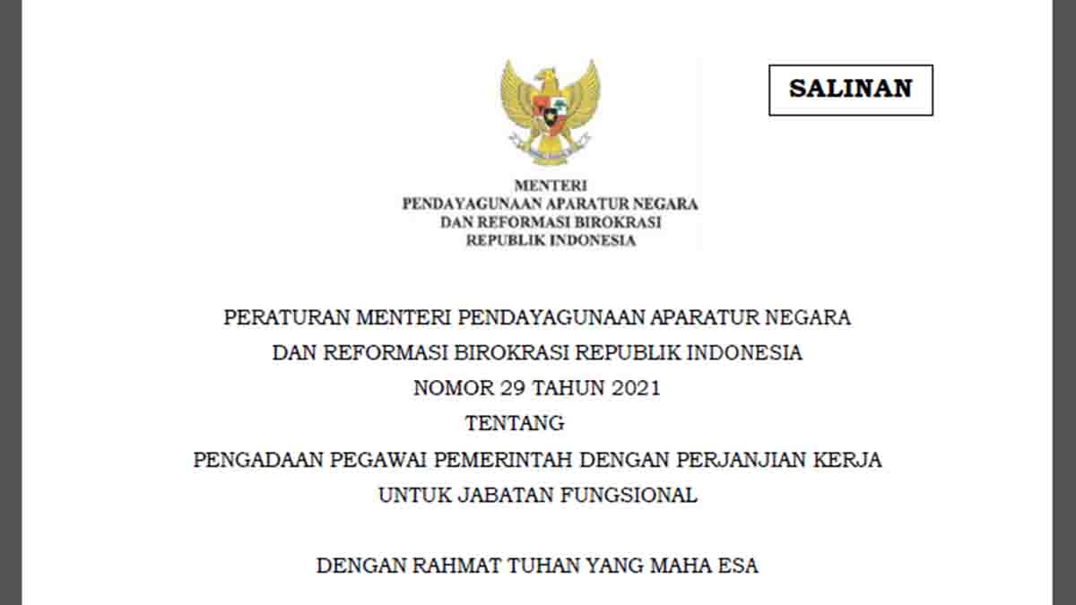 Peraturan Menpan No 29 Tahun 2021 (PDF)