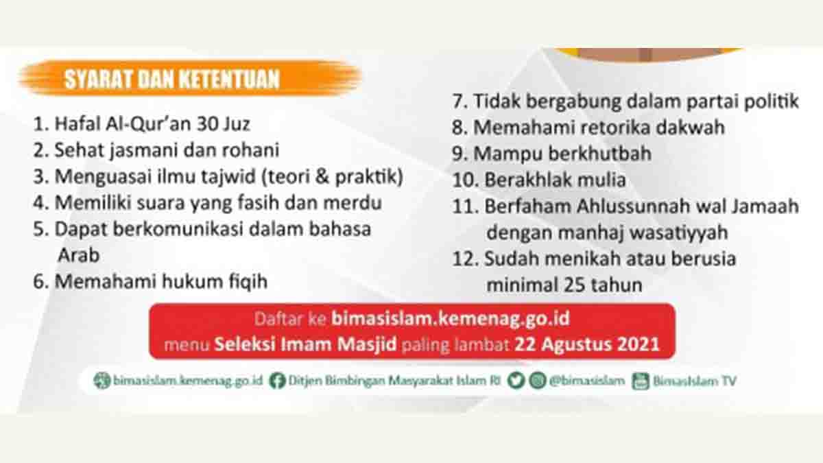 Cara Ikut Seleksi Imam Masjid di Uni Emirat Arab