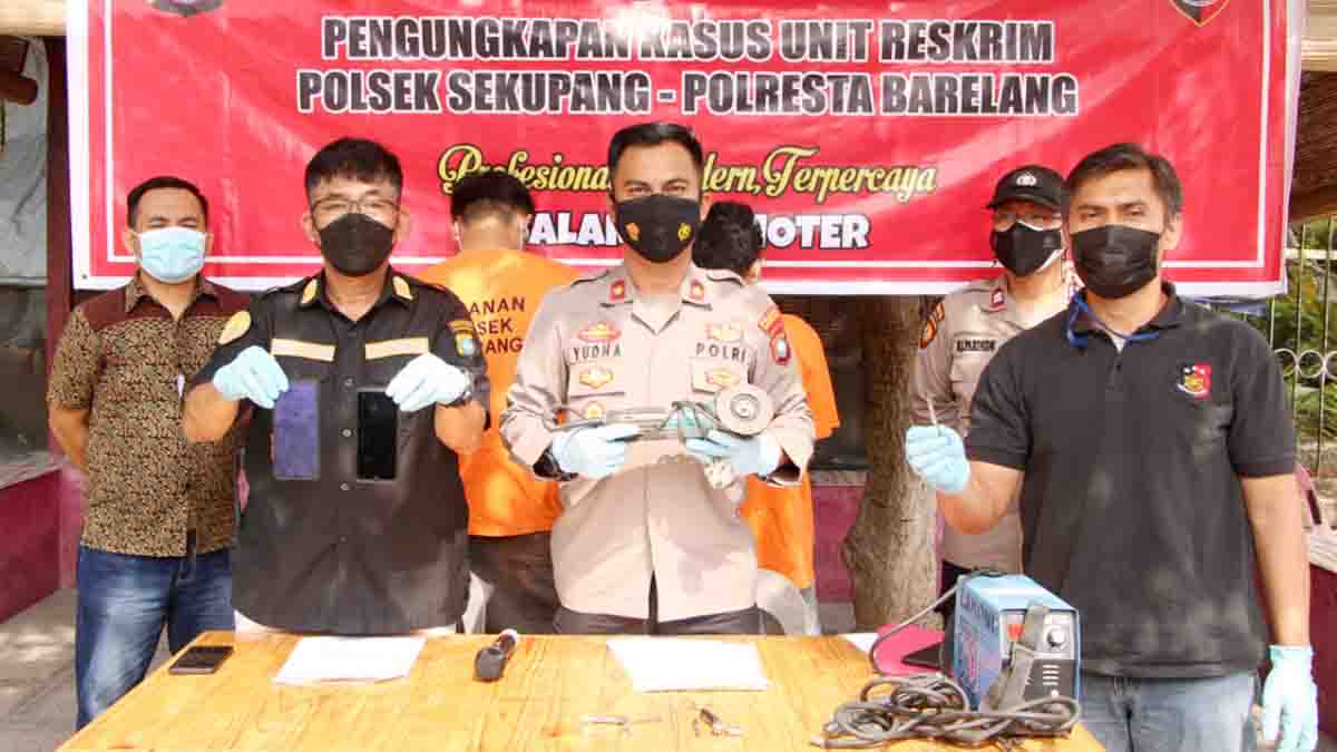 Polsek Sekupang Ringkus 2 Maling Yang Beraksi di 17 Lokasi di Kota Batam