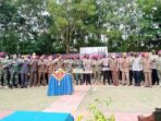 HUT Korps Marinir yang ke 76, jajaran Sat Brimob Polda Kepri memberikan kejutan ke Yonif 10 Marinir dan Yonmarharlan lV Tanjung Pinang..