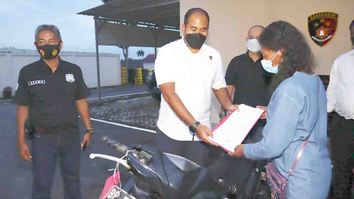 Sepeda Motor Milik Korban Curanmor Dikembalikan