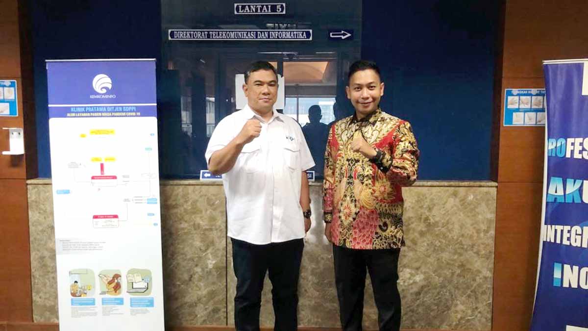 Ke Jakarta, Wabup Lingga Dapatkan 28 Tower BTS dari Kominfo