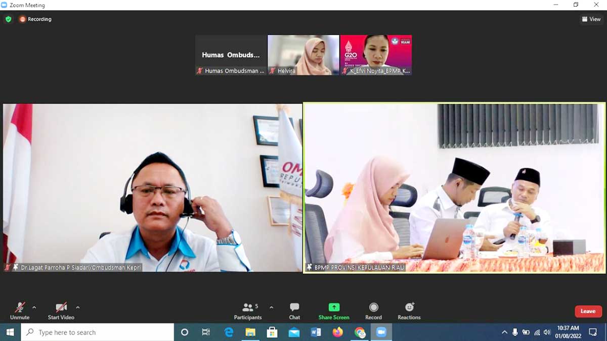 Jadi Narasumber, Lagat Siadari : Mitigasi Pelayanan Publik Cegah Mal Administrasi