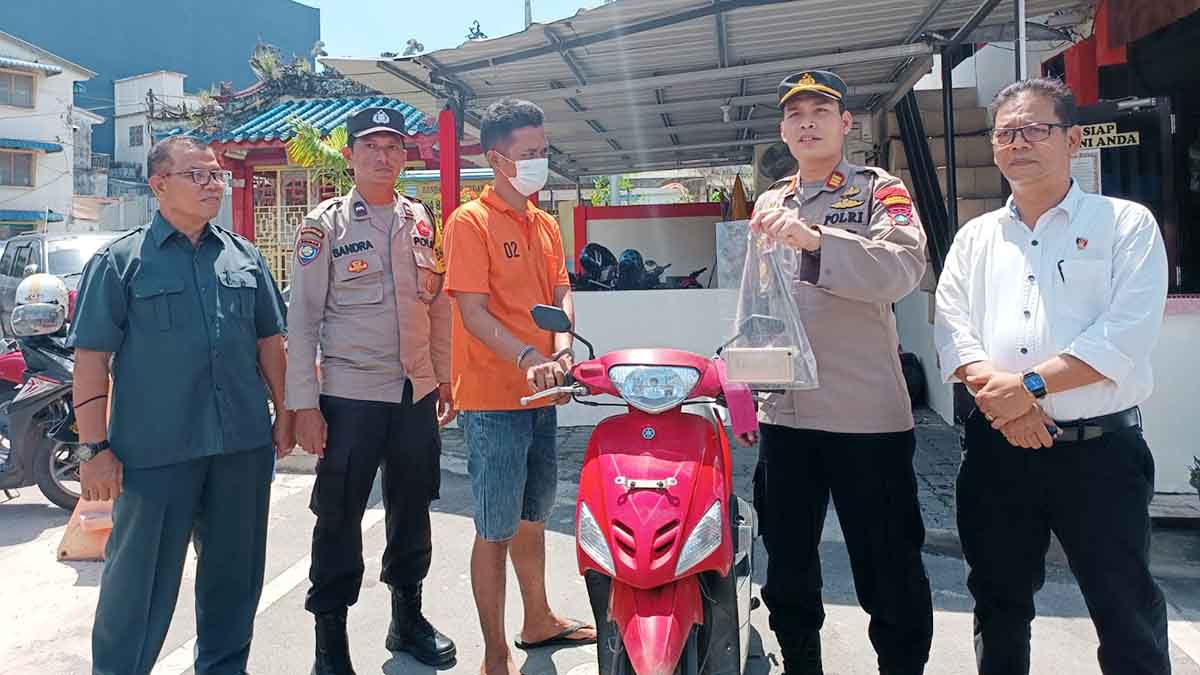 Beli Motor Curian di Grup Facebook BJB Tanjung Pinang, Seorang Pria Ditangkap Polsek Tanjung Pinang Kota