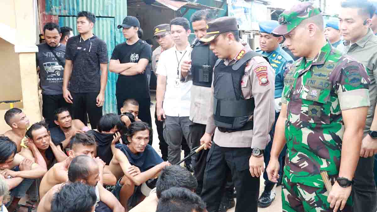 Resahkan Masyarakat, Lokasi Simpang DAM Kampung Aceh Kota Batam Diobrak-Abrik 210 Petugas Gabungan, 47 Orang Ditangkap