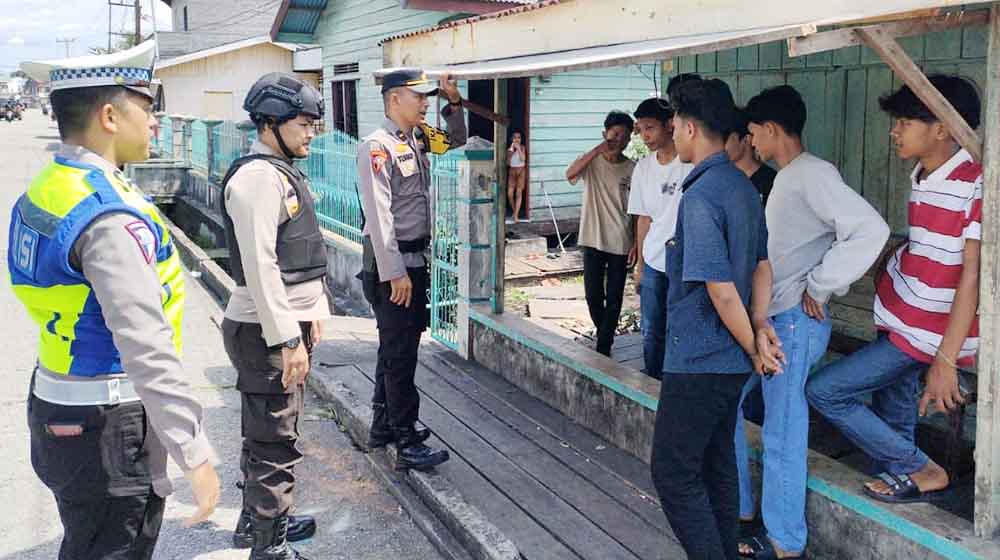 Cegah Perkelahian dan Tawuran di Selat Panjang, Pos PAM Polres Meranti Sita Pistol Berpeluru Plastik