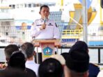 Gubernur Kepulauan Riau, Ansar Ahmad, menyampaikan kata sambutan