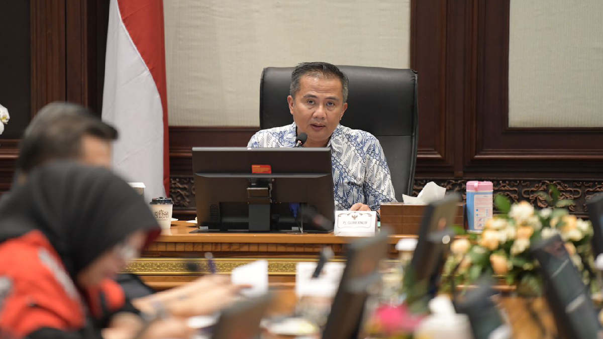 Bey Machmudin saat ditemui usai Rapat Pimpinan di Gedung Sate, Kota Bandung, Jumat (29/12/2023).