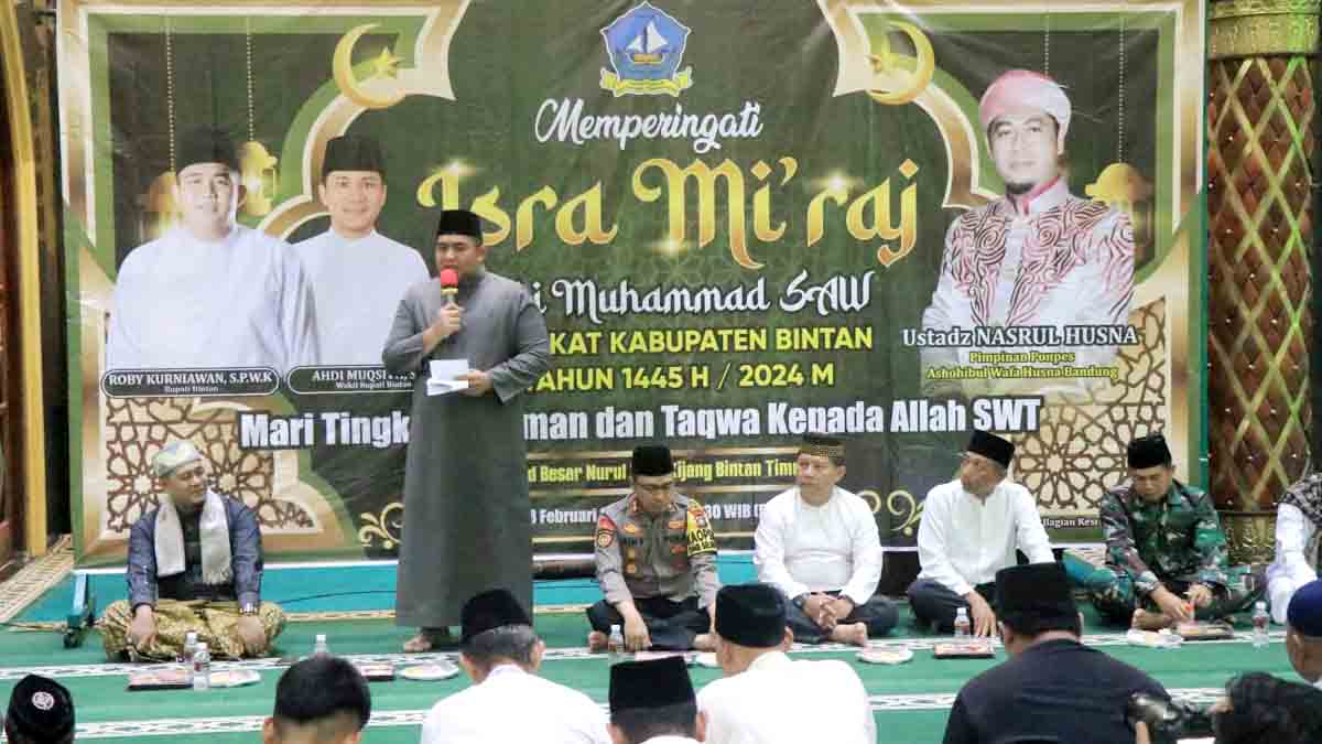 Ajak Masyarakat Maknai Peristiwa Isra Miraj, Bupati Bintan: Ada Makna Indah dari Ibadah Shalat Terhadap Kehidupan Sosial