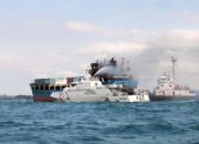 BREAKING NEWS: Kapal Kargo KM Alexindo 8 Terbakar di Perairan Batu Ampar Batam, Seorang ABK Alami Luka Bakar