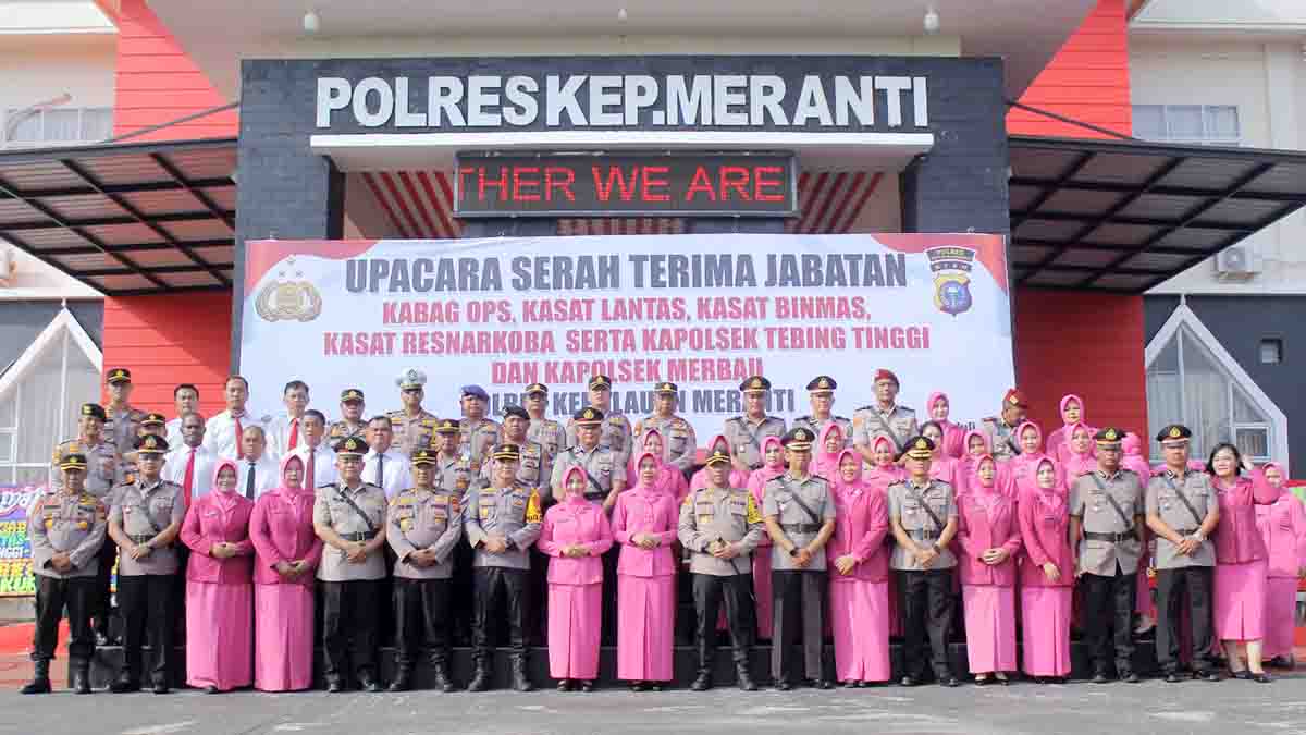 Kapolres Meranti Pimpin Sertijab 6 Pejabat Utama Polres Kepulauan Meranti, Ini Nama-Namanya