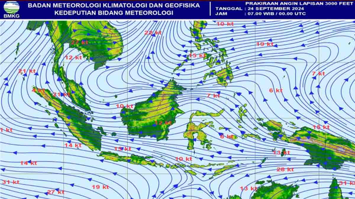 BMKG Tanjung Pinang: Waspada Potensi Hujan dan Petir di Tanjung Pinang dan Kabupaten Bintan pada 24 September 2024