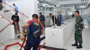 Danlanud RHF Tanjung Pinang Pimpin Korve Massal di Pasar Ncik Puan Perak, Jelang Kedatangan Wapres RI