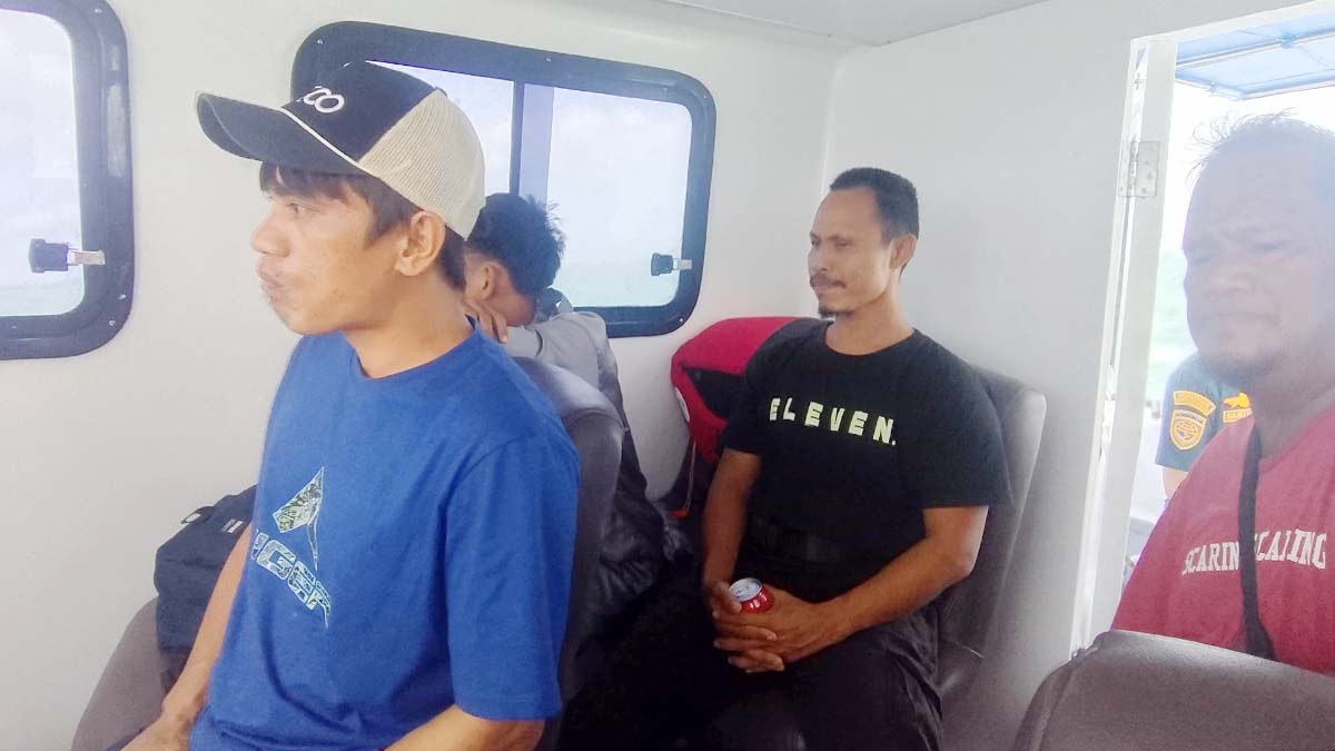ABK Kapal Melati Indah yang Pecah di Perairan Lingga dibawa ke Kota Tanjung Pinang dengan tujuan langsung ke PT BAI. (Foto : Basarnas)