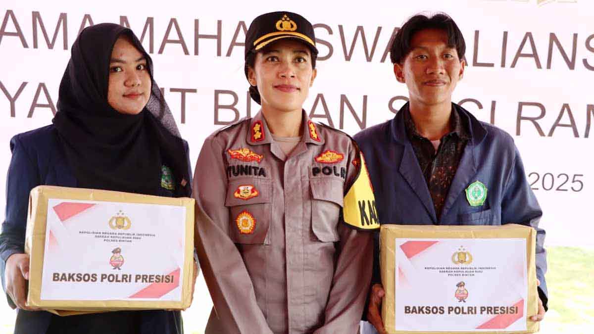 Polres Bintan Gelar Bakti Sosial Polri Presisi Serentak Jelang Ramadhan Bersama Mahasiswa