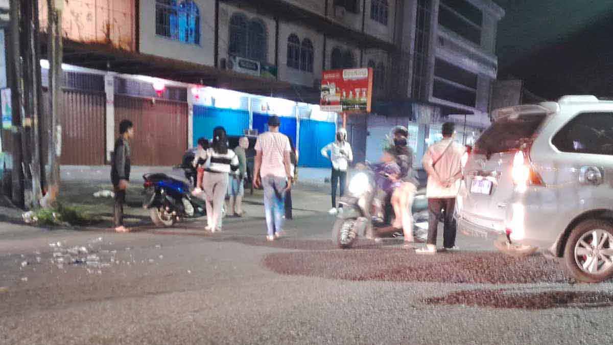 Kecelakaan di Jalan Gatot Subroto Tanjung Pinang, N-Max Tabrak Xenia