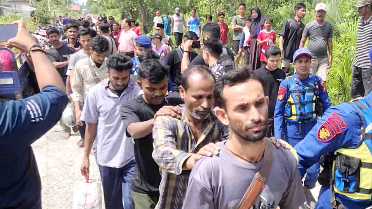 Kronologis Kejadian Kapal Tenggelam Dengan Penumpang 20 WNA Bangladesh di Perairan Kuala Merbau (Meranti)