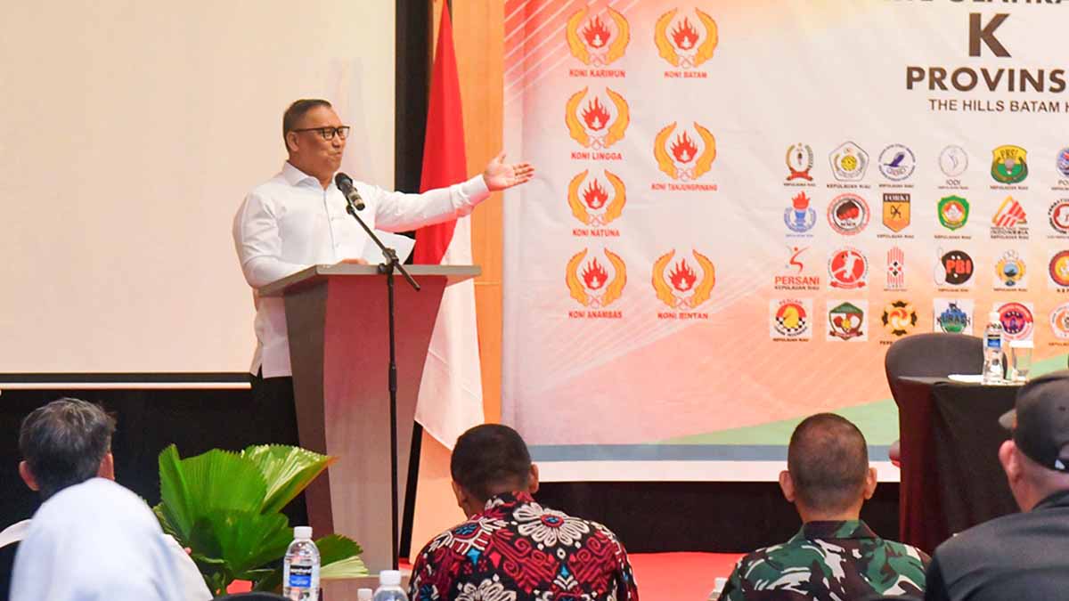 Wagub Kepri Nyanyang Haris Pratamura menghadiri Musorprovlub KONI 2025 di Hotel The Hill Nagoya, Batam
