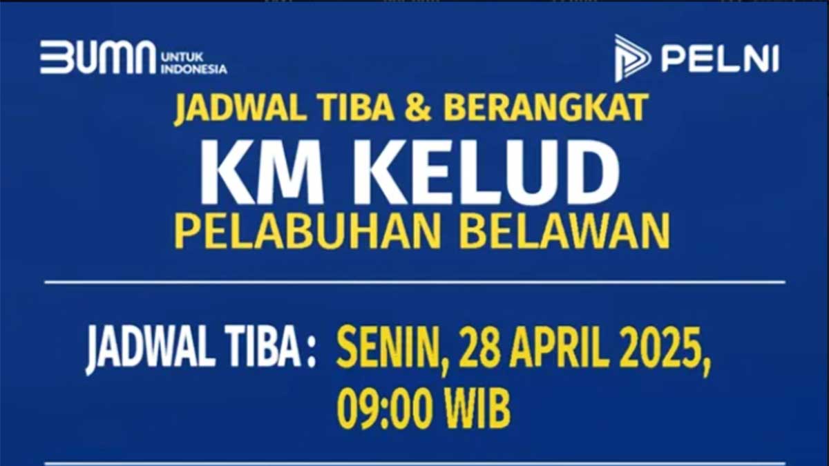 KM Kelud Sandar di Pelabuhan Belawan, Siap Berlayar Menuju Jakarta via Tanjung Balai dan Batam, Senin 28 April 2025