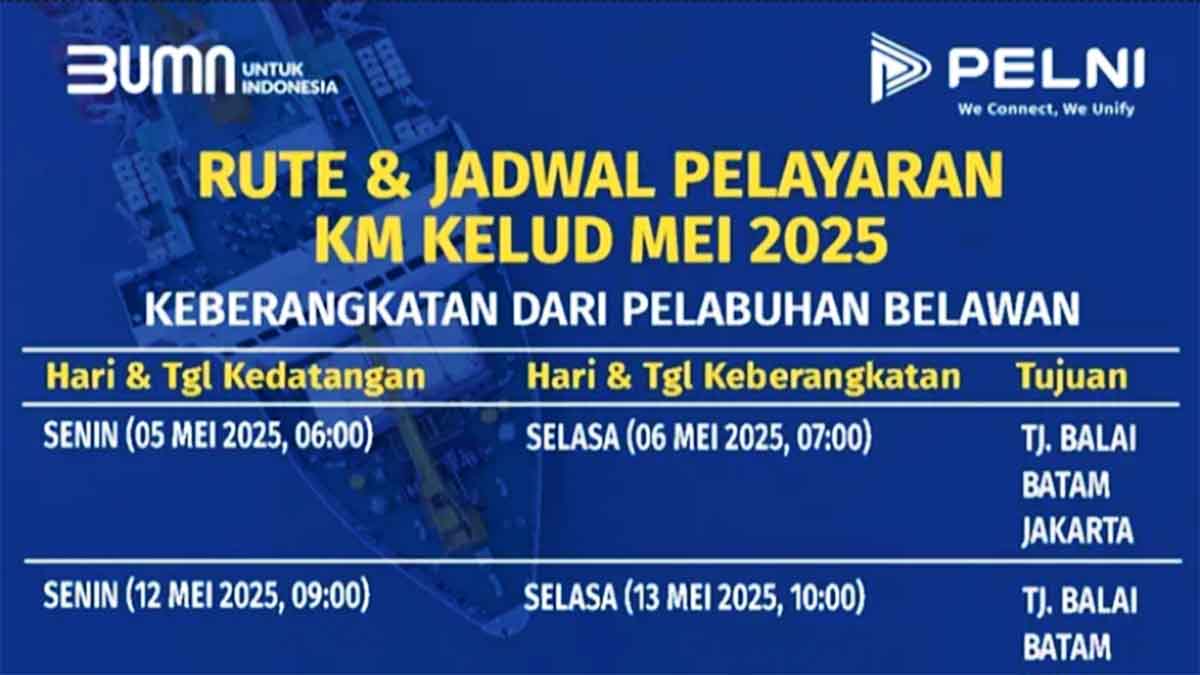 Rute Terbaru & Jadwal Lengkap Pelayaran KM Kelud Mei 2025