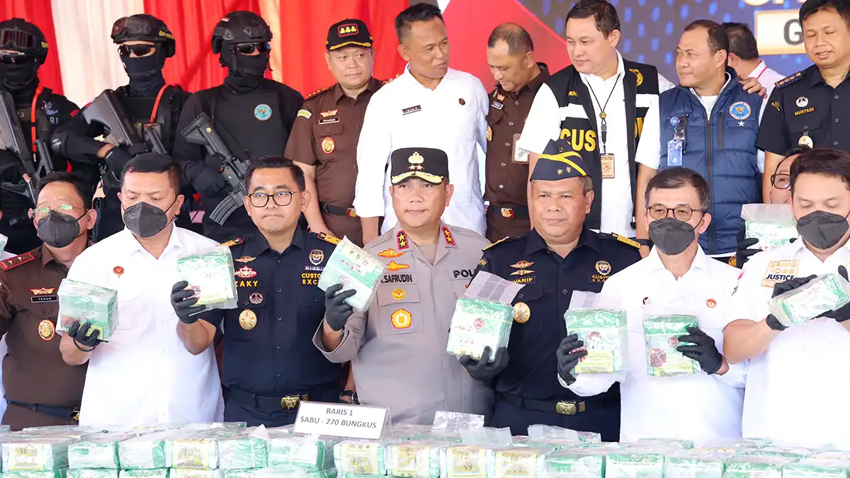 Mewakili Kapolri, Kapolda Kepri Hadiri Pengungkapan 2 Ton Sabu Hasil Operasi Intelijen Gabungan Selama 5 Bulan di Batam