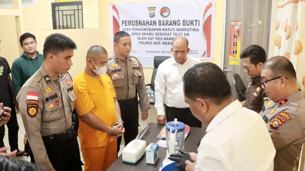 Ungkap 78,87 Gram Sabu, Polres Kepulauan Meranti Bongkar Jaringan Narkotika