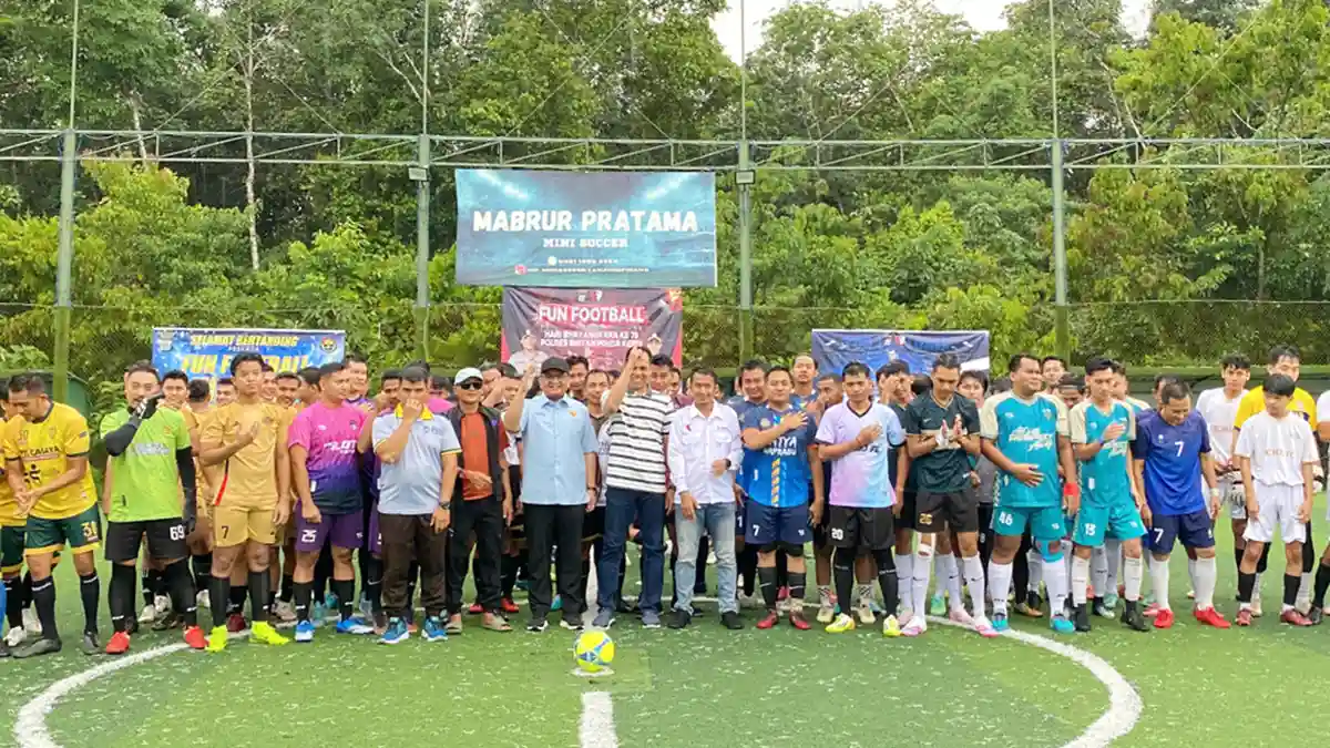Sambut HUT Bhayangkara 2025, Polres Bintan Gelar Event Fun Football Minisoccer