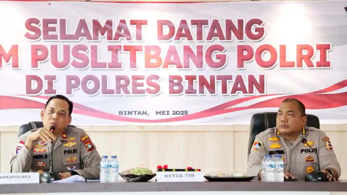 Puslitbang Polri melakukan riset bertajuk Melindungi Masyarakat Digital dan Peran Polri dalam Menanggulangi Kejahatan pada Media Online di Polres Bintan