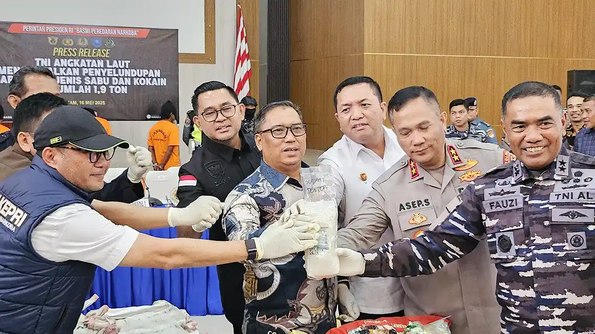 Gagalkan Penyelundupan 1,9 Ton Narkoba, Wagub Kepri Apresiasi TNI AL