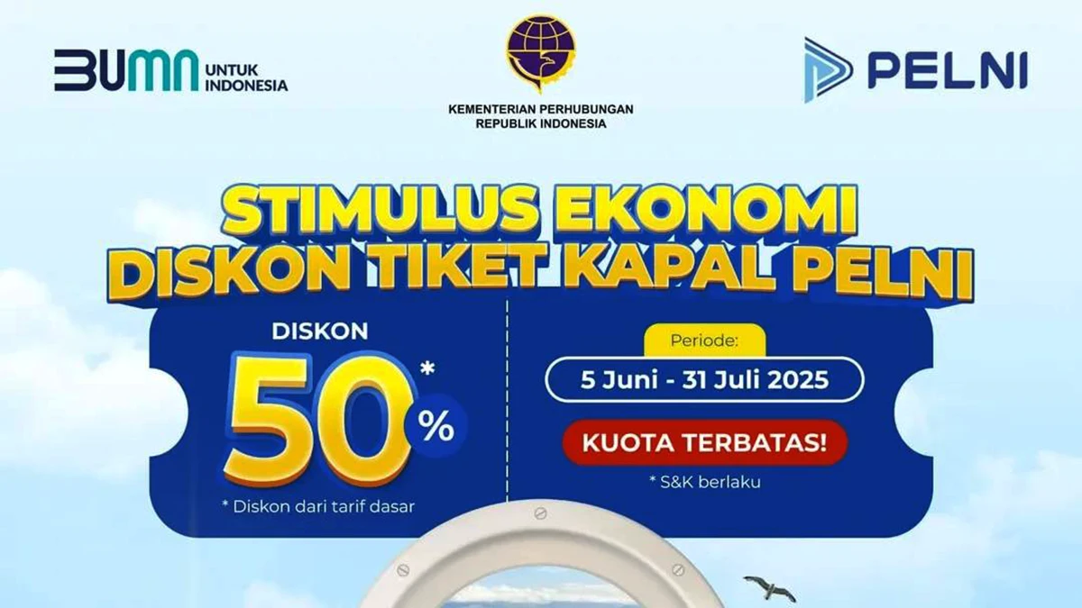 Mulai 5 Juni 2025, Tiket Kapal PELNI Diskon 50 Persen