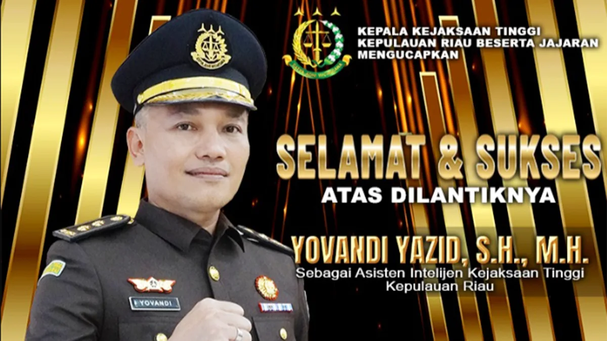 Yovandi Yazid Jabat Asintel Kejati Kepri, Ini Arahan Tegas dari Kajati